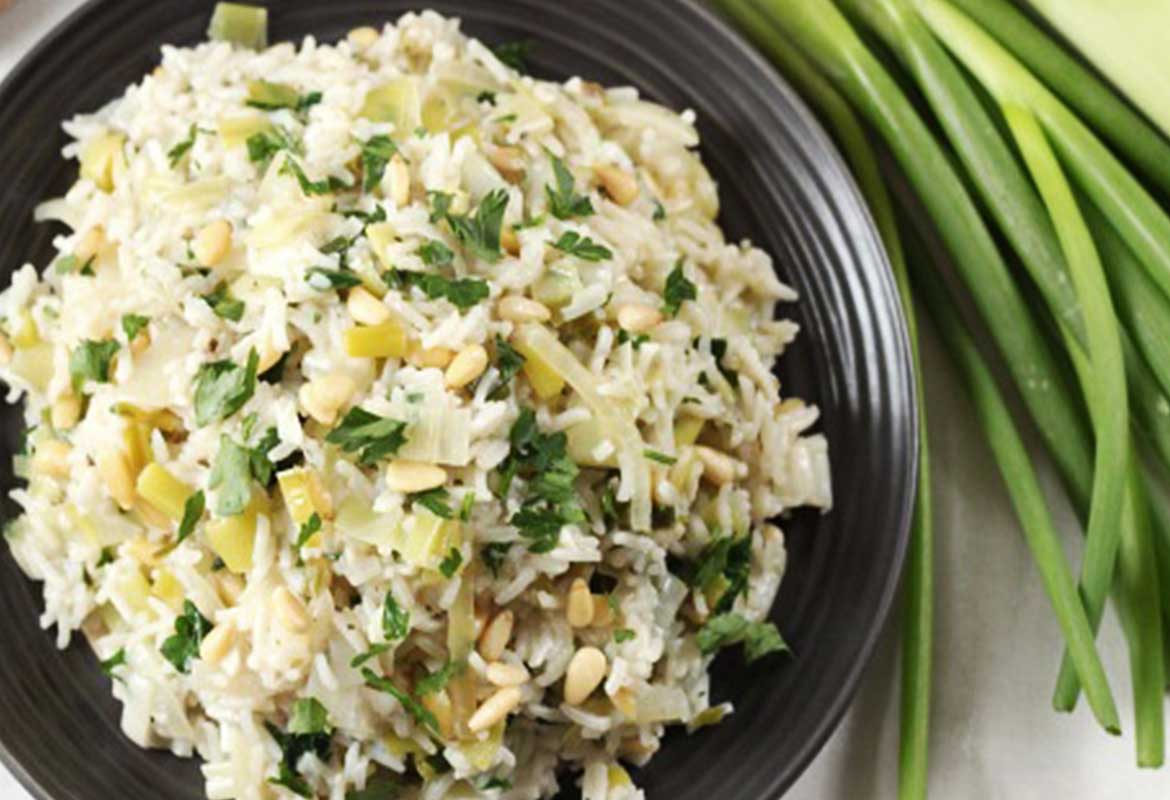 Arroz con Puerro y Queso