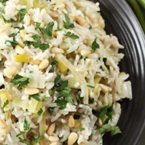 Arroz con Puerro y Queso